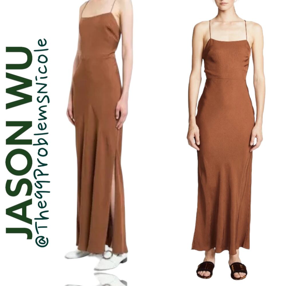 Jason Wu Terracotta Cocktail Maxi Dress